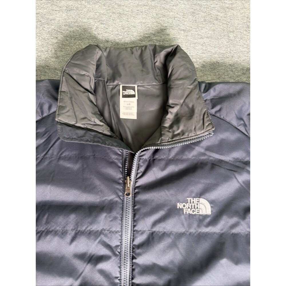 The North Face Jacket Mens L Dark Blue Quilted Insulated Puffer Full Zip Outdoor